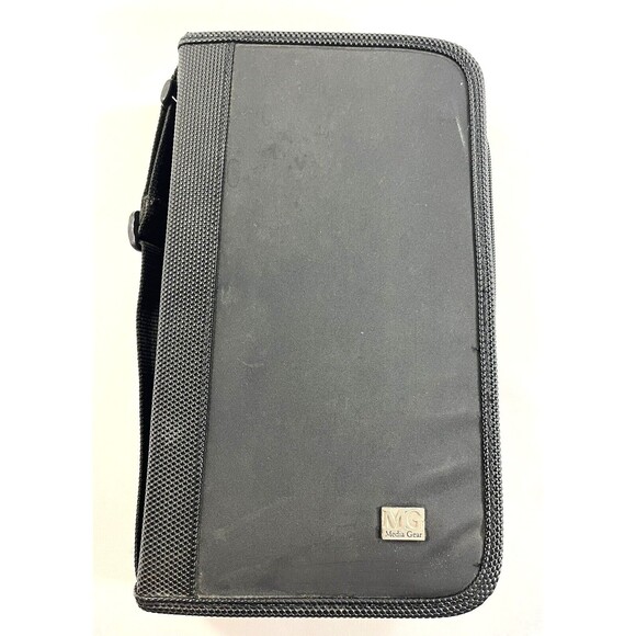 Vintage Media Gear CD/DVD Disc Black Storage Case Zipper - Picture 1 of 9